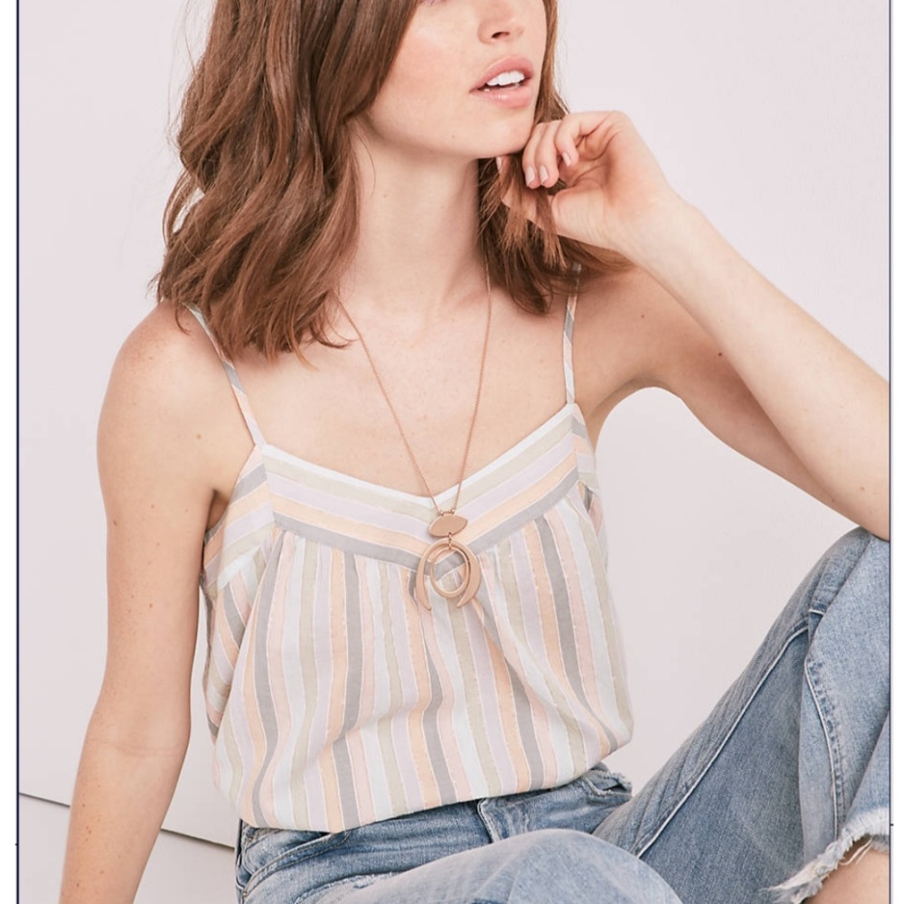 💕Lucky Brand NWOT pastel stripe tank